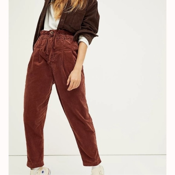 Free People Pants - FREE PEOPLE MARGATE CORD TROUSERS GINGERBREAD SIZA XS